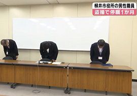 柳井市役所の男性職員が女性職員のスカート内を盗撮