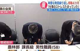 長崎県職員が女性に対し卑猥な発言　懲戒処分