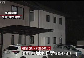 母親が５歳と３歳の息子を刃物で殺害　広島