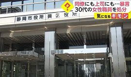 静岡市の30代女性職員を暴言で処分