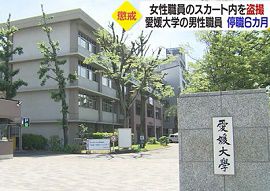 愛媛大学の男性職員が女性職員を盗撮