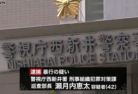西新井警察署の警察官が店員を投げ飛ばし脇腹蹴る