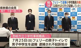 長崎県の教職員2人がわいせつ行為や体罰