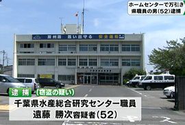千葉県職員がホームセンターで万引き　逮捕