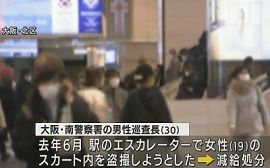 大阪府警の警察官３人が盗撮・脅迫・性行為