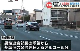 交通係の巡査部長が酒を飲んだ状態で車を運転　熊本