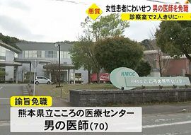 熊本県立こころの医療センターの医師が女性患者にわいせつな行為