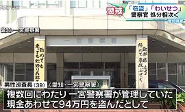 愛知県警の警察官2人が窃盗・わいせつ行為で処分