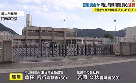 岡山刑務所の刑務官が官製談合防止法違反
