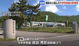 中学校教諭が学校の備品31万円相当を盗む