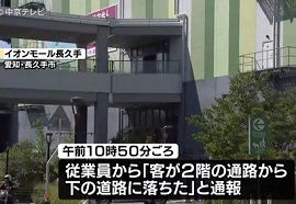 商業施設で10代の女性が転落死　愛知・長久手