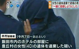 飯田ホテル遺体遺棄事件・女性は自殺か